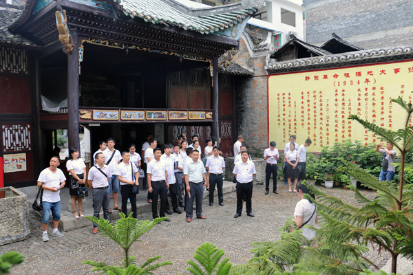 江口县纪委党支部到木黄接受红色教育