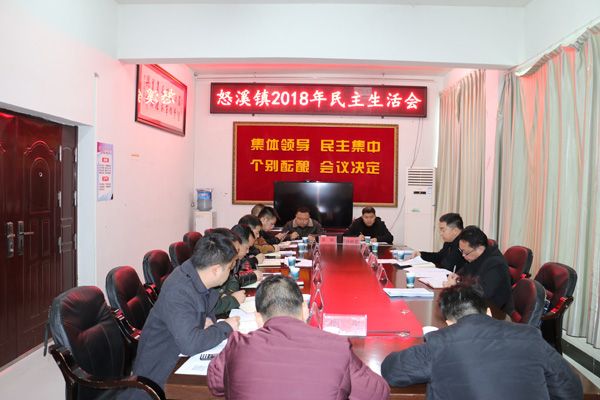 杜奎到怒溪镇指导民主生活会