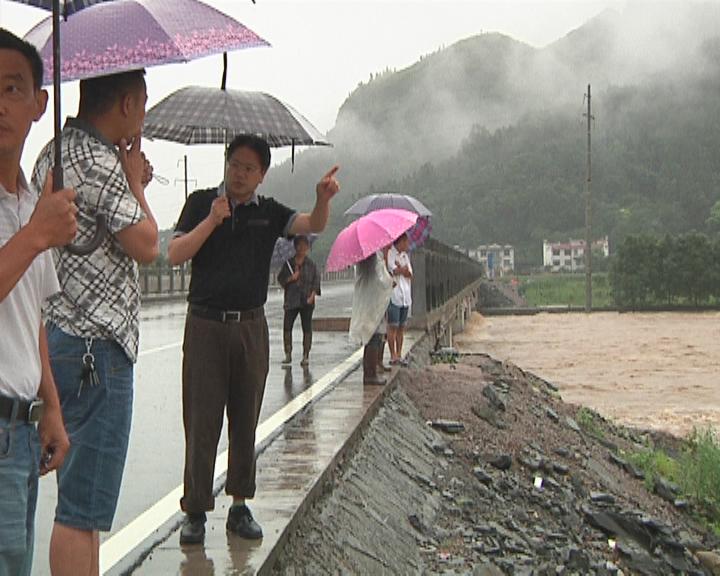 谯勇深入太平河沿线察看灾情