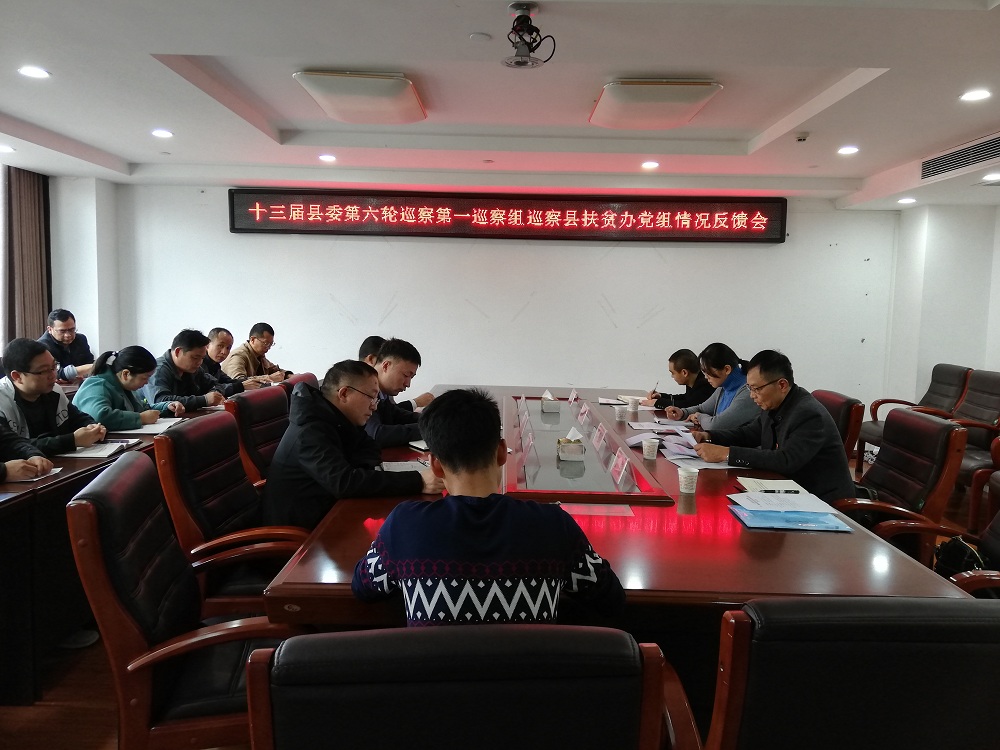 十三届县委第一巡察组向怒溪镇、县委办、县综合行政执法局、县扶贫办反馈巡察情况