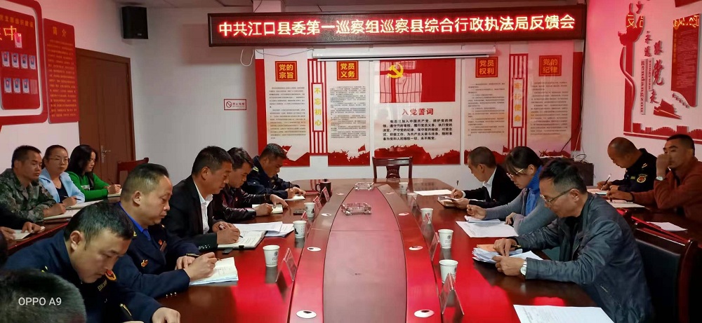 十三届县委第一巡察组向怒溪镇、县委办、县综合行政执法局、县扶贫办反馈巡察情况