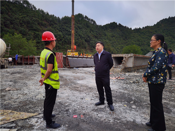 杜奎到坝盘镇督导“一带”项目建设工作