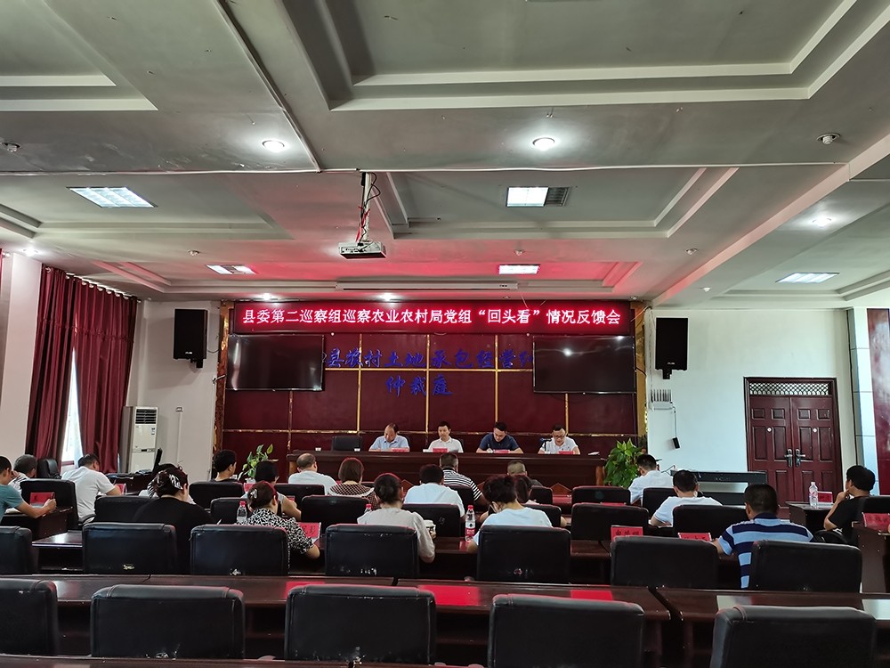 十三届中共江口县委第九轮巡察 第二巡察组向农业农村局党组反馈巡察“回头看”情况