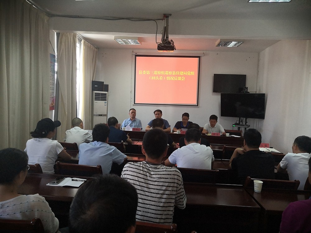 十三届县委第九轮巡察第三巡察组向住建局党组反馈巡察情况