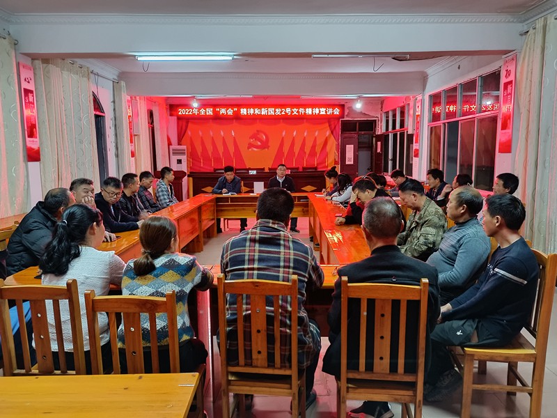 桂芳军到地楼村宣讲全国“两会”精神和 新国发2号精神