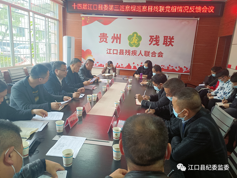 十四届县委第二轮巡察第三巡察组向县残联党组反馈巡察情况