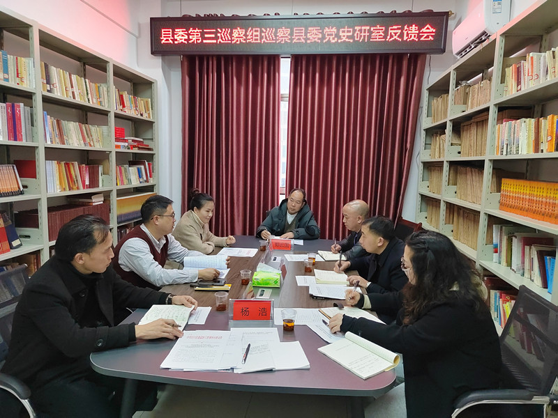 十四届县委第三轮巡察第三巡察组向县委党史研究室反馈巡察情况